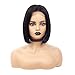 Cool2day Short Lace Front Human Hair Wigs Brazilian Remy Hair Bob Wig with Pre Plucked Hairline with Baby Hair 4x4 Lace Front Wigs (10 inch 150% Density)