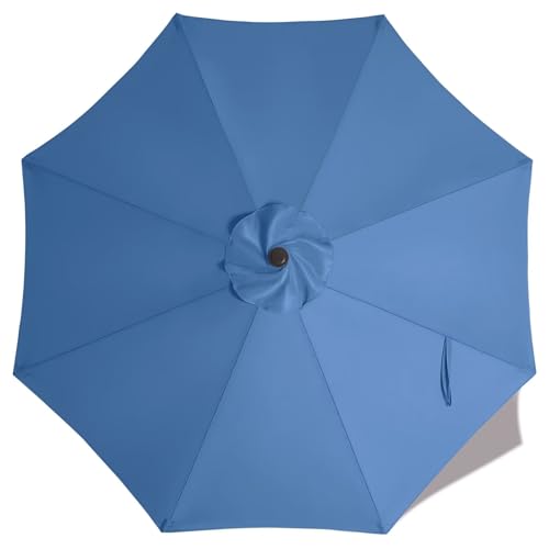 ABCCANOPY 9ft Outdoor Umbrella Replacement Top Patio Umbrella Market Umbrella Replacement Canopy with 8 Ribs(Dodgerblue)