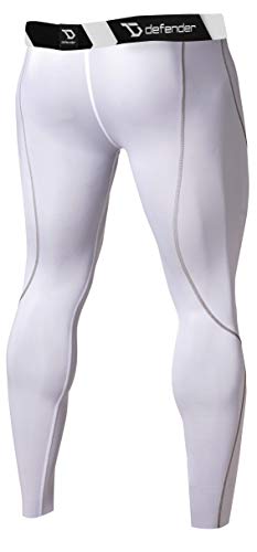 Defender Compression Pants Men Under Thermal Tights Skin Sports Fits Baseball WH_2XL - Thumbnail 2