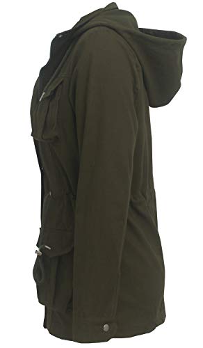 SheKiss Women's Zip Up Safari Military Anorak Jackets Camouflage Lightweight Outwear Coat with Pockets - Thumbnail 7