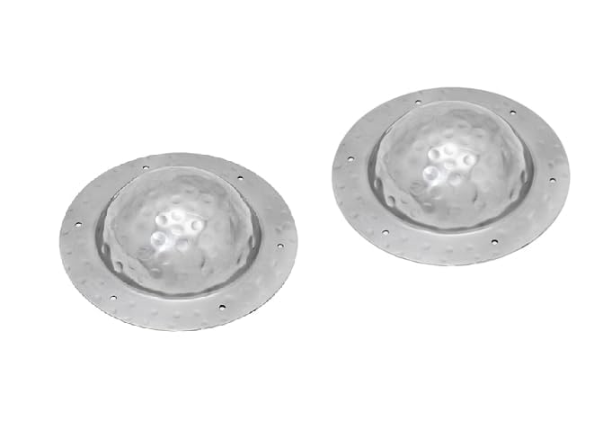 House of Warfare Hand Forged Iron Shield Boss Full Functional Viking Umbo Battle Ready Historical Replica Armor (Hammered Shield Umbo - Set of 2)