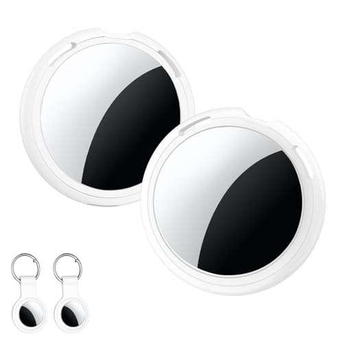 2 Pack Tracker Tags [Apple MFi Certified] Pair with Apple Find My (iOS Only) Bluetooth Air Smart Tags Key Finder Item Locator Waterproof Finder Worldwide Tracking for Pets Wallet Backpack Dogs Luggage