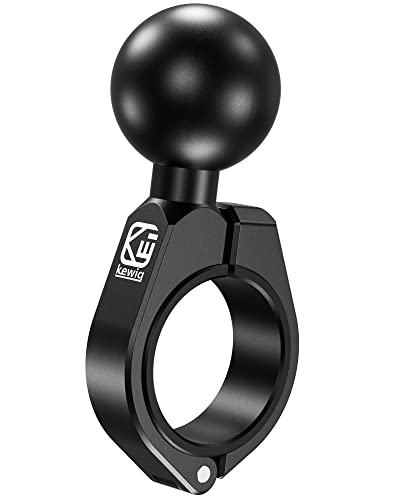 BRCOVAN 1.5'' Ball Medium Bar Mount, Aluminum Alloy Clamp Base, Fit for Round Rails 1.26'' / 1.375'' / 1.5'' / 1.65'' in Diameter, Compatible with RAM Mounts C Size 1.5 Inch Ball Double Socket Arm