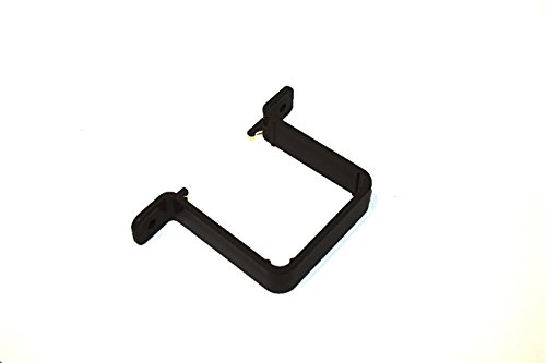 Pack of 2 x Marshall Tufflex Square 65mm Down Pipe Clip Flush RWSC2 Black White Brown Clay (Black)