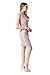 Little Smily Women's Crochet Lace Form Fitting High Neck Mini Cocktail Bodycon Dress, Light Tan, M