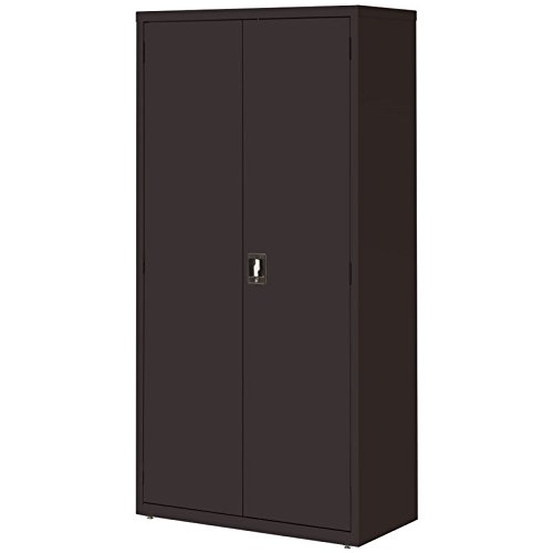 Scranton & Co 5 Shelves Steel Storage Cabinet in Black - Thumbnail 6
