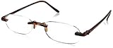 Rimless Lightweight Travel Readers with Gel Temples and Case By ICU