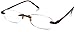 Rimless Lightweight Travel Readers with Gel Temples and Case By ICU