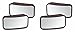 GF Pro Adjustable Blind Spot Convex Mirror For Autos/Cars/Trucks/SUV Attaches onto Existing Side Mirrors (Pack of 4)