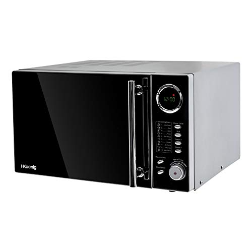 H.Koenig Micro-Ondes Four Grill 2 En 1 Vio9, 25L, Plateau Tournant 27Cm, 10 Modes De Cuisson Jusqu’À 1000W, Décongélation, Cuisson Combinée, Écran LCD [Classe Énergétique A+]