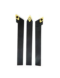 Juego de 3 herramientas de giro de carburo CNC de 0.5 in SDNCN1212H07 + SDJCL1212H07 + SDJCR1212H07 con 3 piezas DCMT21.51 inserto de giro de carburo indefendible