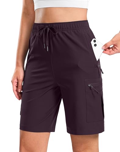 SANTINY Women's 7/9 Inch Hiking Cargo Shorts