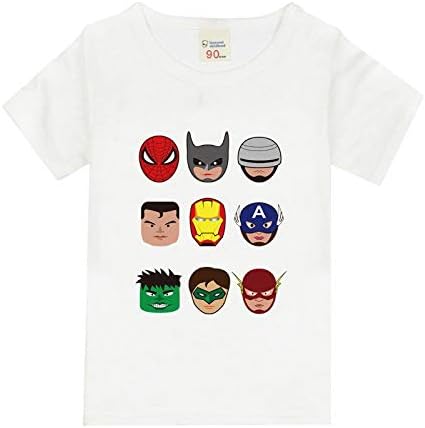 Grocoto T-Shirts - 12M-8years Toddler Boys Batman t Shirt Superhero New Summer Cotton Children Kids Shorts Baby Boys Girls Tops tees t Shirt 1 PCs