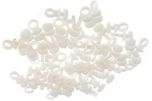 50 Pcs Curtain Track Rail Gliders Runner Wheel White Plastic Hooks Rollers Fit for 9mm Wide Curtain Track Rail 9mm Bottom Dia