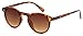 Eason Eyewear Men/Women's Vintage Fashion Inspired Round Sunglasses 45 mm Tortoise Print/Brown