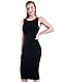 TAM WARE Women's Classic Slim Fit Sleeveless Midi Dress TWCWD051-BLACK-US S/M(Tag Size M)