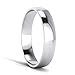 Unisex 14k White Gold 4mm Light Court Shape Comfort Fit Polished Wedding...