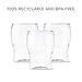TOSSWARE POP 7oz Pint Mini SET OF 48, Premium Quality, Recyclable, Unbreakable & Crystal Clear Plastic Beer Glasses, 48 Count (Pack of 1)