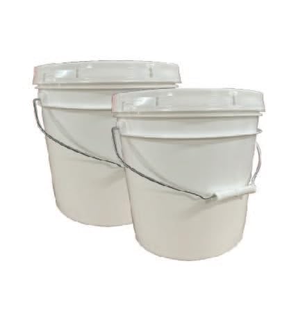 Photo 1 of 2 Gallon Bucket & Lid -70 Mil -All Purpose Pail - Made in The USA - Muli-Purpose - Food Grade - Contains No BPA Plastic - Recyclable (White, 2)
