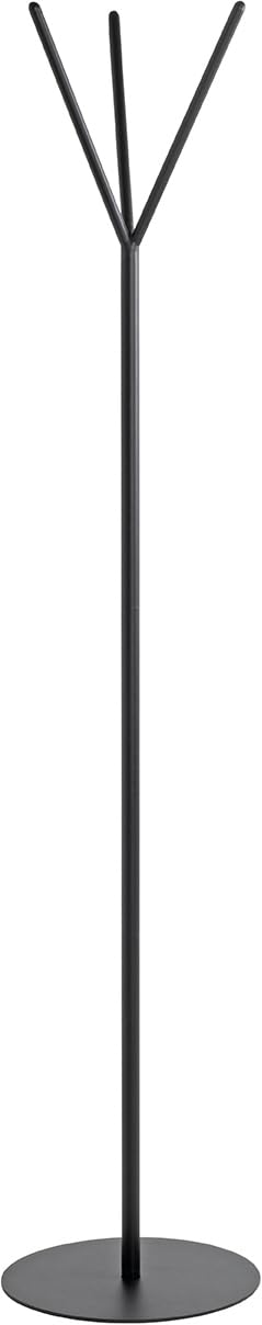 HAKU hall-tree black, metal - Dim.: H 173 cm x Ø 35 cm, Style: Modern