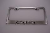 Cadillac Chrome License Plate Frame with Caps