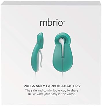 mbrio Clip-On Pregnancy Earbud Adapters, Turns Earbuds into Prenatal Headphones. Play Music, Voice to Baby in The Womb. for Apple and Samsung Devices (Aqua)
