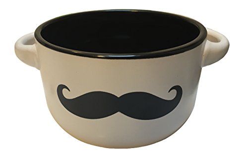 Shaving Mug with Mustache by Untold Goods, Classy Ceramic Shave Soap Bowl with Handles, Made For Any Shaving Set