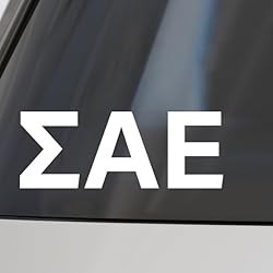 Sigma Alpha Epsilon Fraternity Car Decal