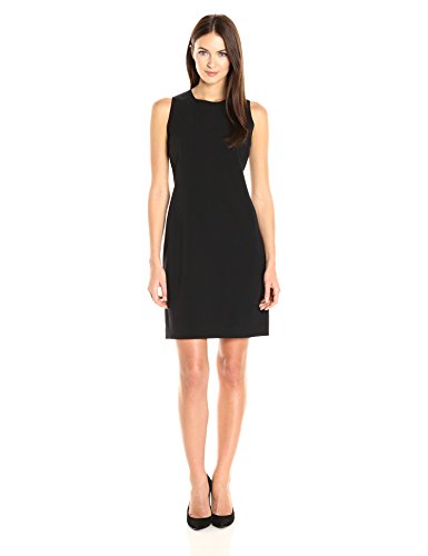 Anne Klein Women's Sheath Dress with Yoke, Black, 2