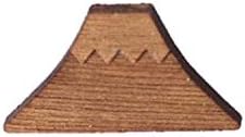 Tiara inc Made in Japan Walnut Wooden Brooch 1pc