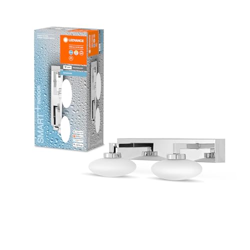 LEDVANCE Smart LED Badezimmerlampe chrome, 12W, 1000LM, 3000-6500K, 34cm, IP44, Orbis Elypse Wandleuchte, Badezimmerleuchte mit Wifi Technologie, dimmbar, steuerbar über App und Sprachassistenten