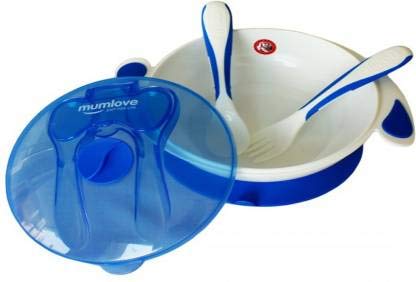 Precious Premium Travel Bowl Set with Spoon Baby Feeding Bowl (Blue)