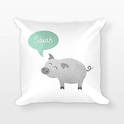 Amazon Com Custom Name Pillow Pig Pillow Personalized Pillow