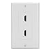 BATIGE 2-Port Dual HDMI Keystone Wall Plate Outlet Mount Socket Face Plate Cover for Home Theater DVD Cable Satellite TV PS3 HDTV