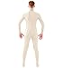 Ensnovo Adult Spandex One Piece Unitard Full Body Suit Costume Nude, S