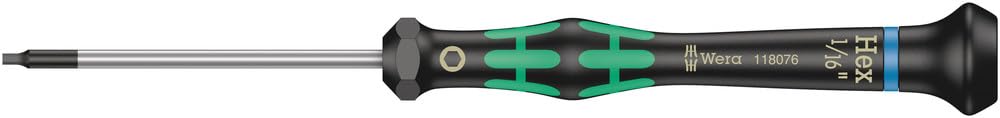Wera 05118076001 1/16 x 60 mm 2054 Screwdriver for Hexagon Socket - Silver