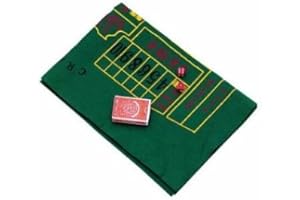 CHH 36" Craps & Blackjack Recreational Casino Felt Layout Cloth