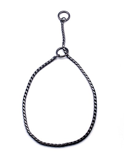 SGODA Black Dog Chain Collar Choke Pet Training Snake Collar with Heavy Links, 20 in, 4 mm