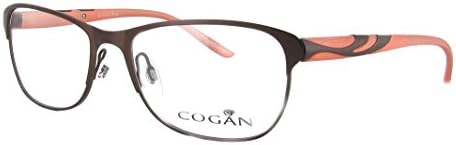 Cogan - Womens Lightweight Metal Frame Sweep in Brown with Tangerine