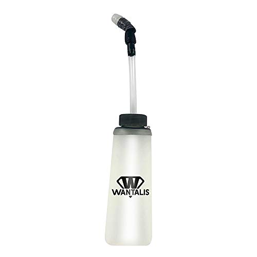 Wantalis Hydraflask 500 ML flasque Souple Garantie sans BPA, avec Paille, Compatible avec Tous Les Sacs de Running avec Poche Avant (7,5 x 13 x 3,5 cm)