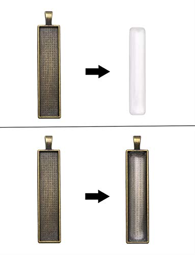 3 Rectangle+Pendant+Setting+Cabochon+Rectangle+24Pcs