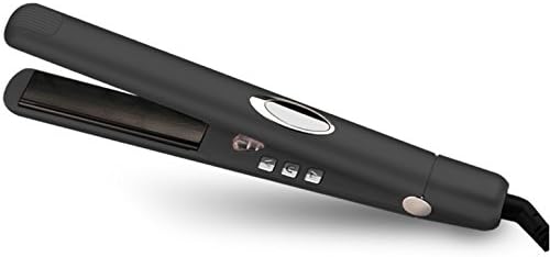 Professional Ceramic Flat Iron with Infrared Heat Strip,Hair Straightener with Digital Adjustable Temperature Dual Voltage for Travel, 1 Inch, Black