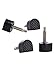 Mudder 12 Pair Heel Tip Taps High Heel Caps Shoes Replacement Dowels 8/9/10 mm, with Storage Box, Black