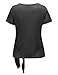 RENGA X NO BOTHER Women's Deep V neck Short Sleeve Loose Fit Lightweight Top