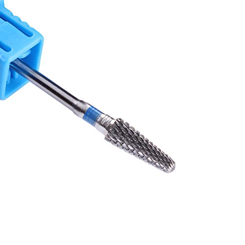 Carbide Drill Bits Tapered Cone Cuticle Clean Bit Nail Art Pedicure Manicure Tools Accessories Medium Grit Silver