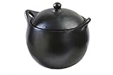 La Chamba Black Clay Soup Pot, Large (6 Qt)