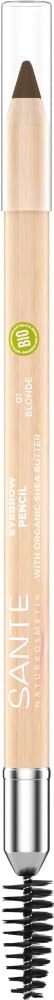 Sante Naturkosmetik Eyebrow Pencil 02 Brown, for Eyebrows with Brow Brushes, Natural Make-up, Vegan, 1.14 g