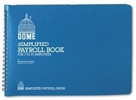 Simplified Payroll Record, Light Blue Vinyl Cover, 7 1/2 x 10 1/2 Pages