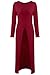 Aifer Women Sexy Long Sleeve Open Front Split Maxi Dress Tunic Tops