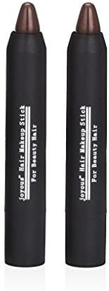 Professional Hair Chalk Temporary Hair Dye Non-toxic Hair Color Crayon Cover White Hair Color Patch (2packs-coffee-coffee) by Joyous
